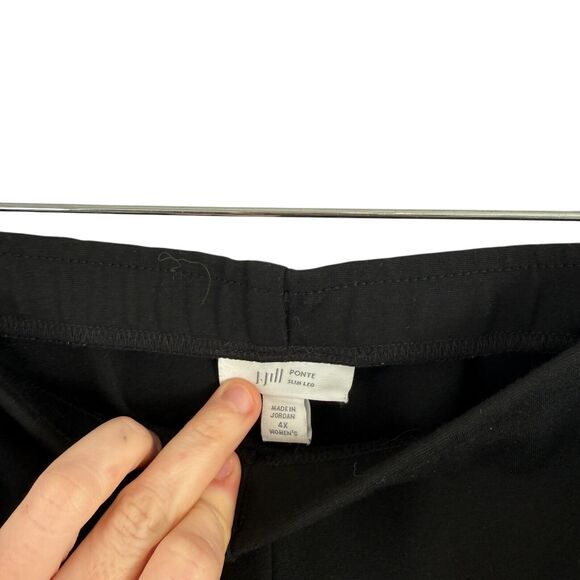 J Jill Ponte Slim Leg Black Pants Pull On Stretch Comfort Womens Plus Size 4x - Picture 3 of 6